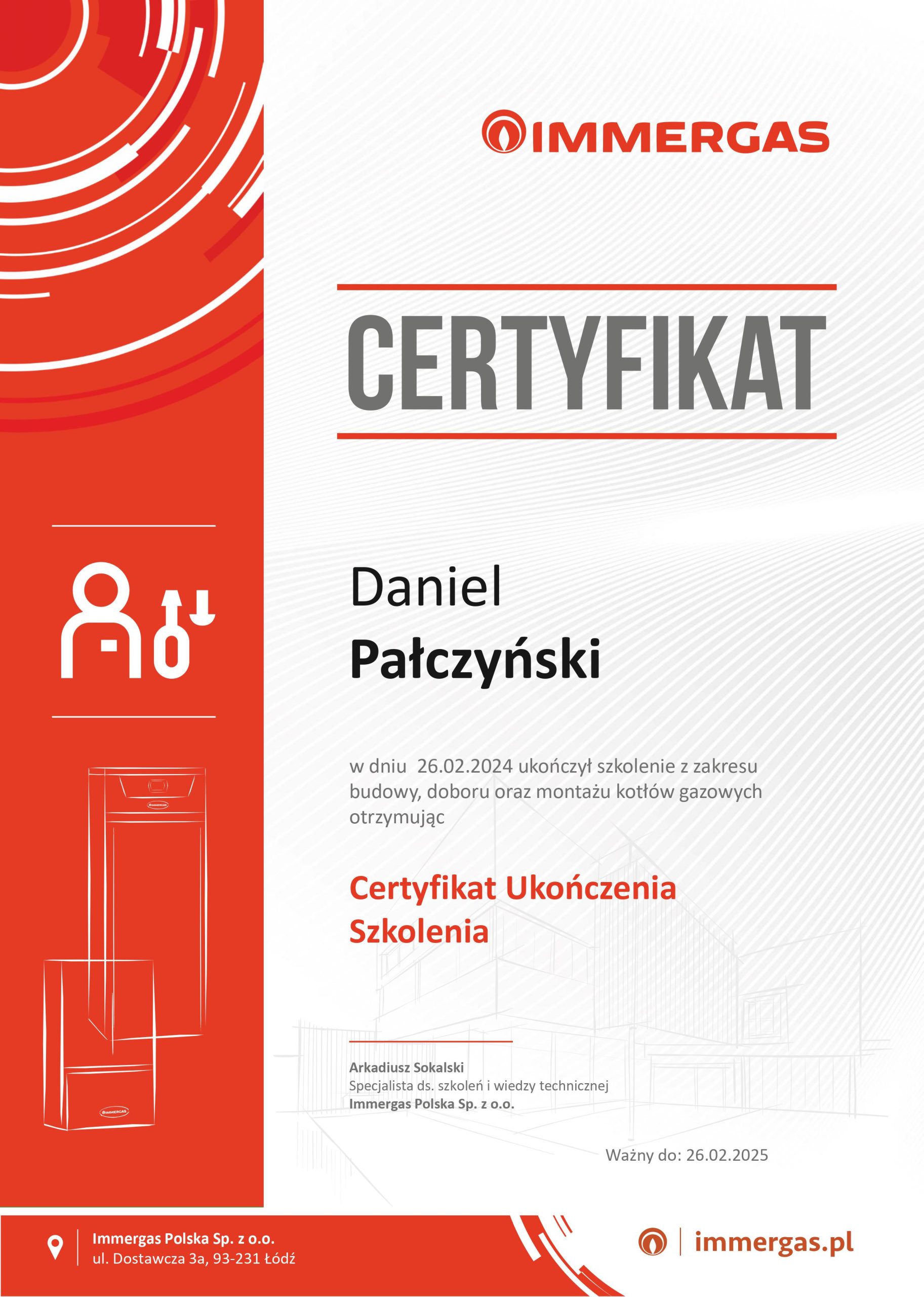 Certyfikat Immergas